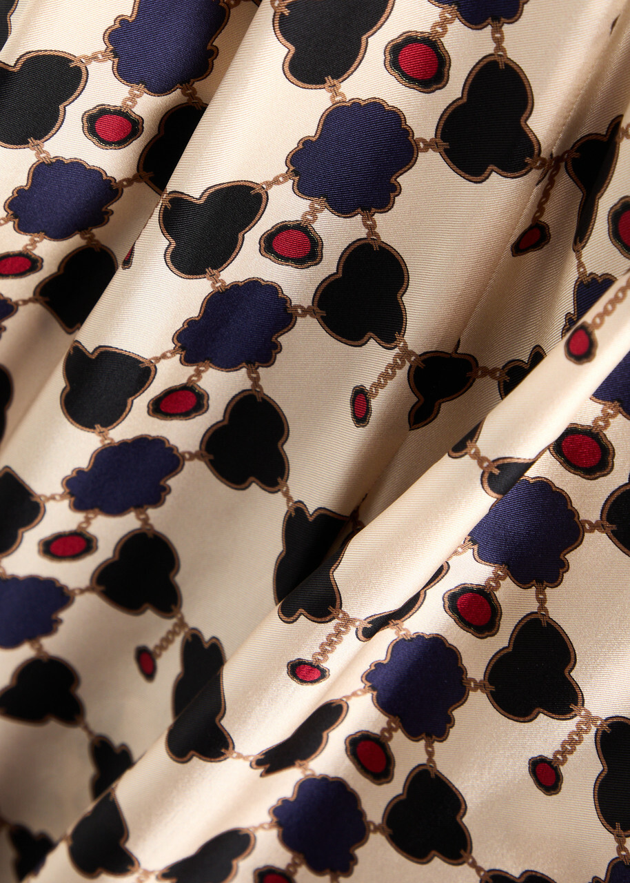 Borgo DE Nor Melia Printed Silk-satin Trousers Multicoloured