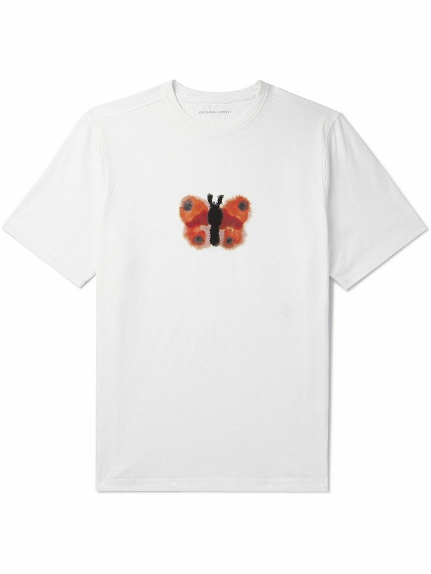 Photo: Pop Trading Company - Rop Butterfly Printed Cotton-Jersey T-Shirt - White
