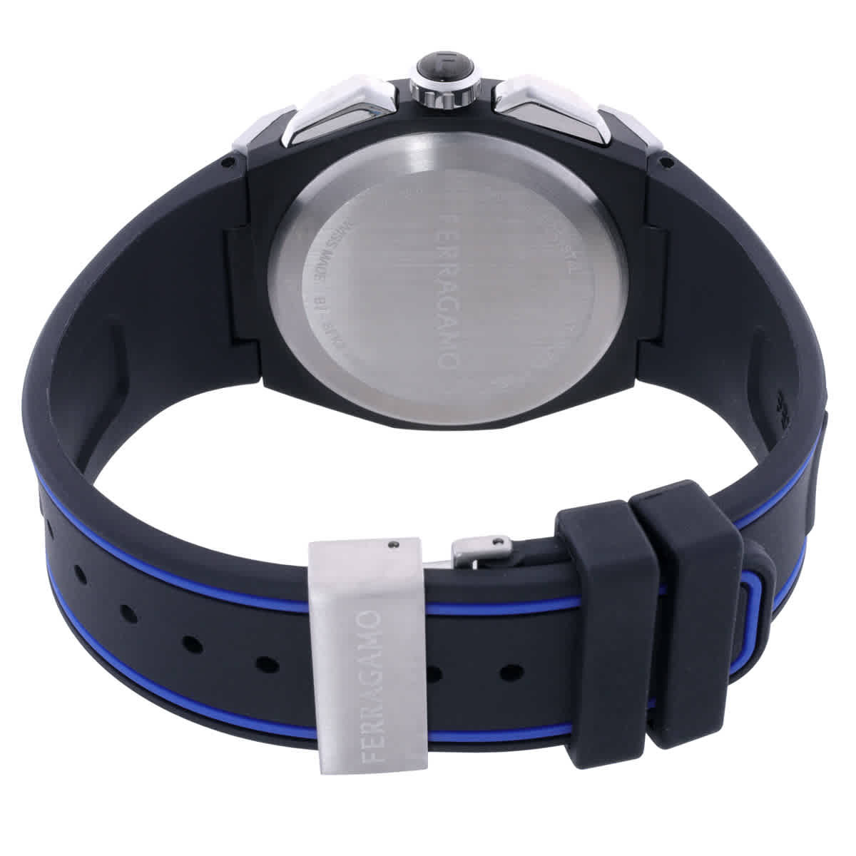 Ferragamo Edge Chronograph Quartz Black Dial Mens Watch SFK200123