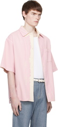 Marni Pink Screen-Printed Denim Shirt