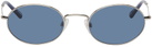 Sun Buddies Silver & Blue Aaliyah Sunglasses