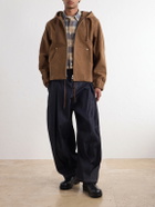 SAGE NATION - Duck Cotton-Canvas Hooded Blouson Jacket - Brown