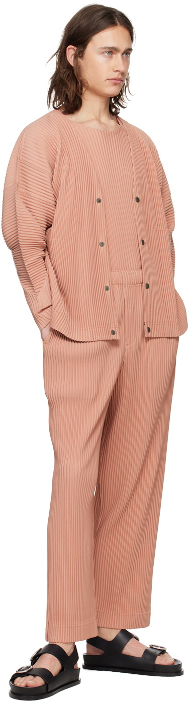 HOMME PLISSÉ ISSEY MIYAKE Pink Monthly Color March Trousers Homme