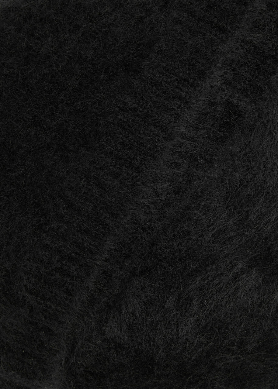 Lisa Yang Brushed Cashmere Beanie - Black - One Size