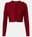 Oscar de la Renta Floral cropped cardigan