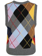 GANNI - Harlequin Wool Blend Knit Vest