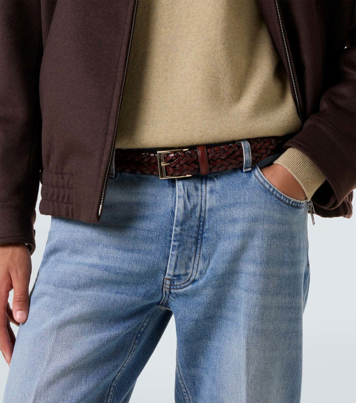 Lardini Braided leather belt