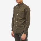 Gitman Vintage Men's Button Down Classic Flannel Shirt in Olive