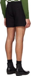 Second/Layer Black Crinkled Shorts