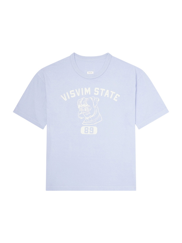 Photo: Visvim - Jumbo Printed Cotton-Jersey T-Shirt - Blue
