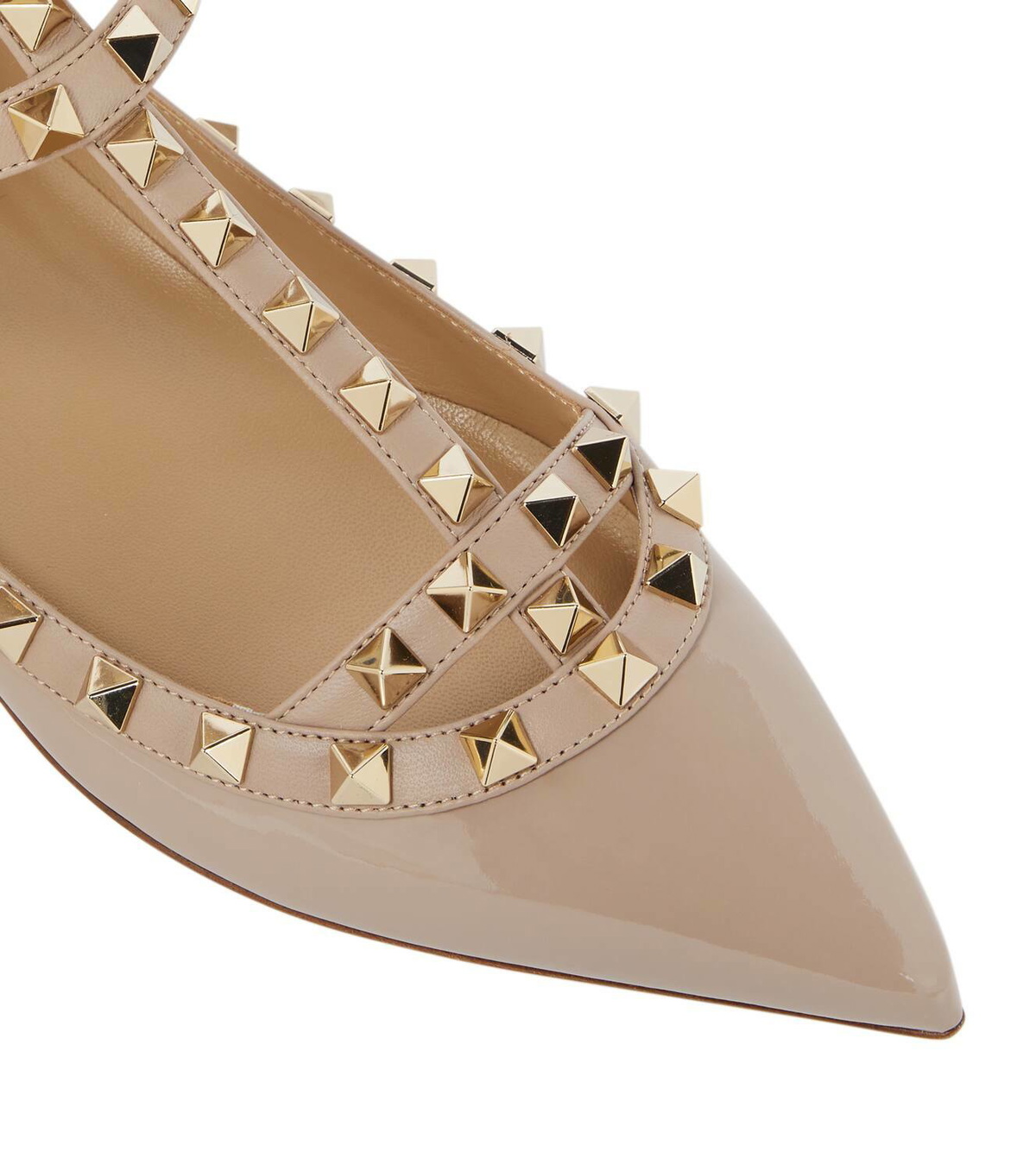 Valentino Garavani Rockstud patent leather ballet flats