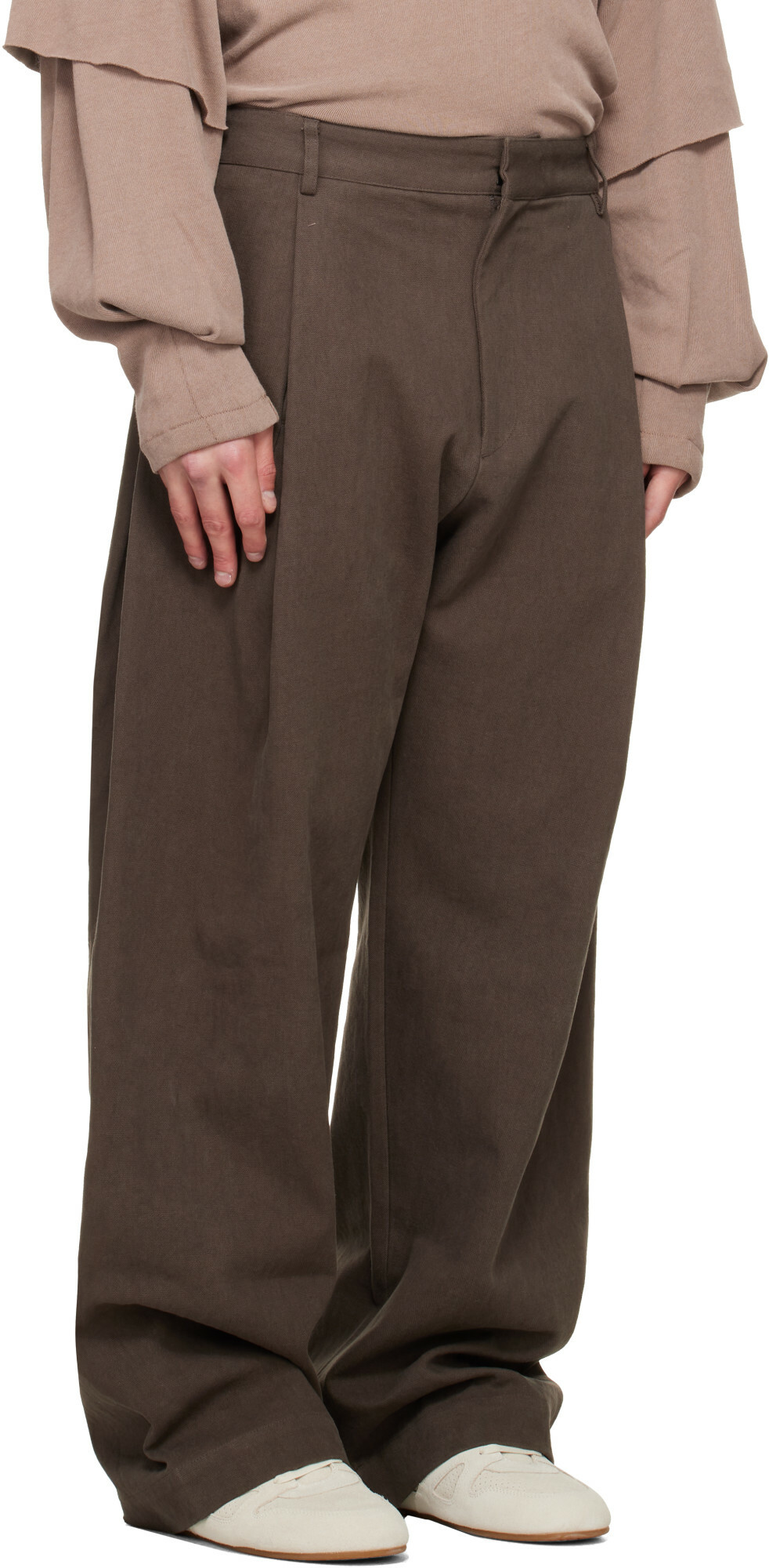 Seventh Brown Canvas Bermuda Trousers