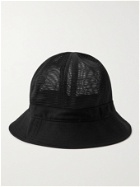 STÜSSY - Logo-Appliquéd Mesh Bucket Hat - Black - S/M