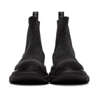 Alexander McQueen Black Galaxy Chelsea Boots