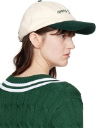 Sporty & Rich Off-White & Green Tank Flannel Cap