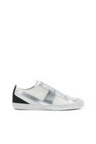 Diesel S-Slante-D - Distressed sneakers in leather and suede - Sneakers Mens in White
