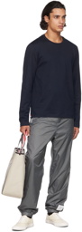 Thom Browne Grey Flyweight Ripstop Piping Lounge Pants