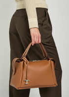 Tods Grained Leather top Handle bag - Beige - One Size