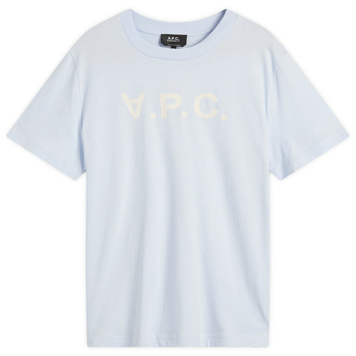 【関税&送料込】A.P.C. White Cotton T-Shirt A.P.C. - Logo-Flocked Cotton-Jersey T-Shirt - White A.P.C.