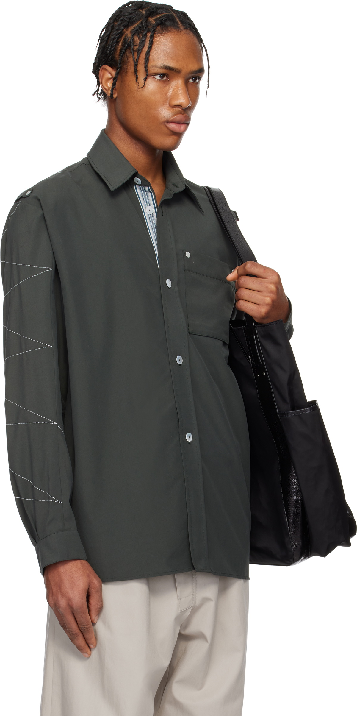 Kiko Kostadinov Green Solva Shirt