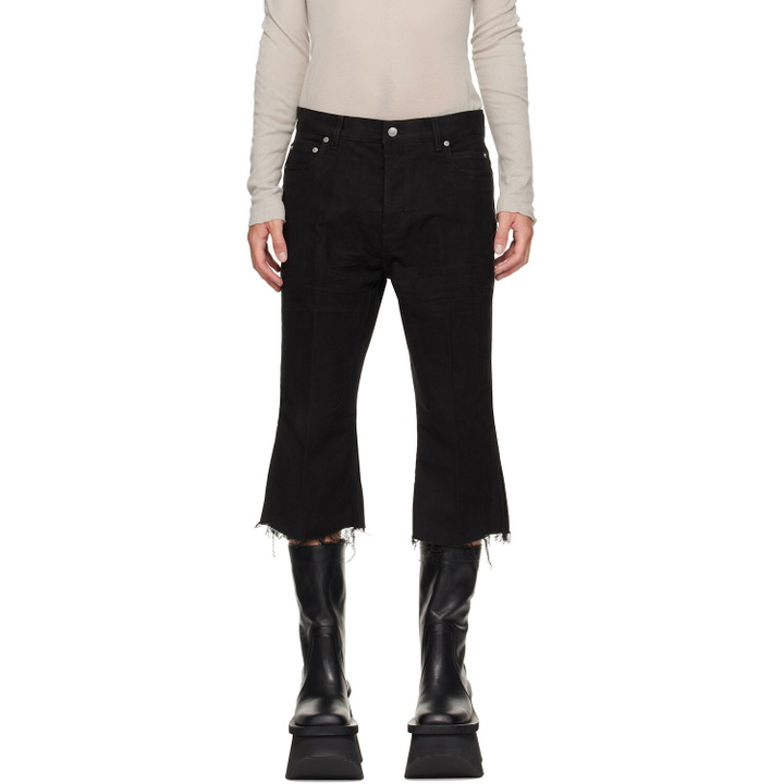 Photo: Rick Owens Black Tower Bolan Cutoff Jeans