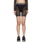 Versace Underwear Black Lace Cycling Shorts