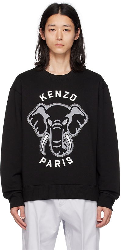 Photo: Kenzo Black Kenzo Paris 'Kenzo Elephant' Sweatshirt