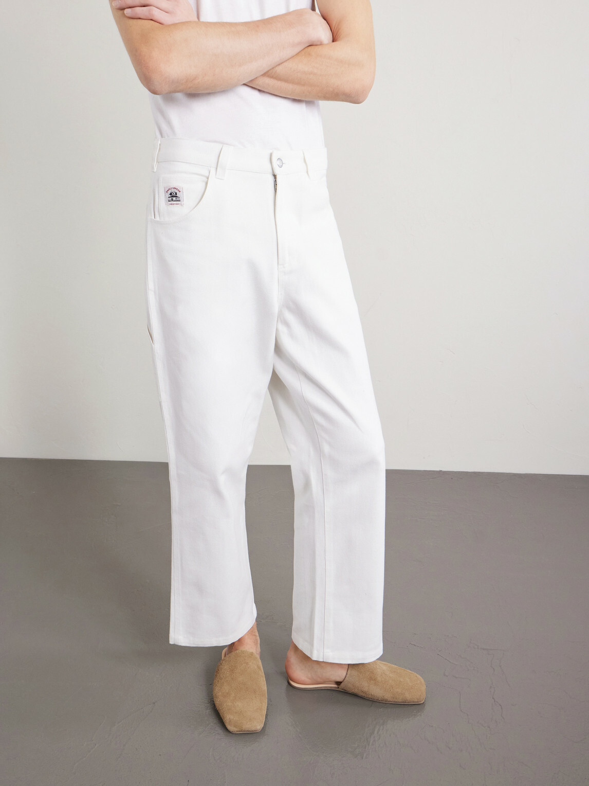 BODE - Knolly Brook Straight-Leg Cotton-Twill Trousers - White