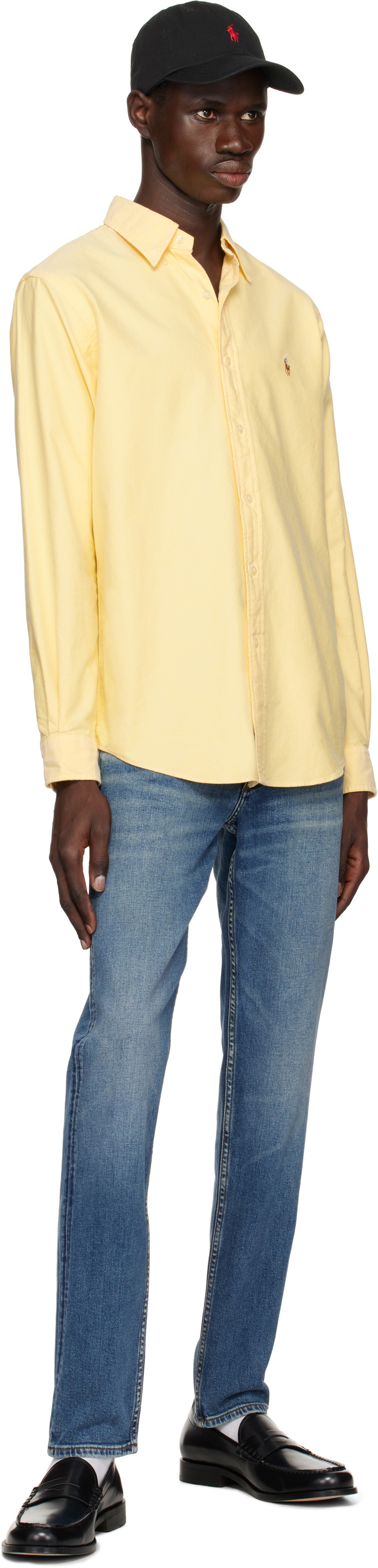 Polo Ralph Lauren Yellow Classic Fit 'The Iconic Oxford' Shirt Polo ...