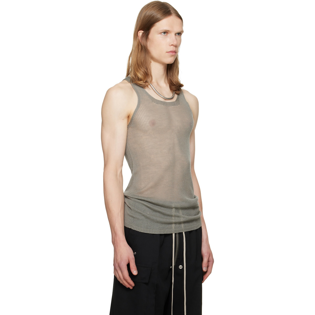 Rick Owens Taupe Tower Pony Tank Top