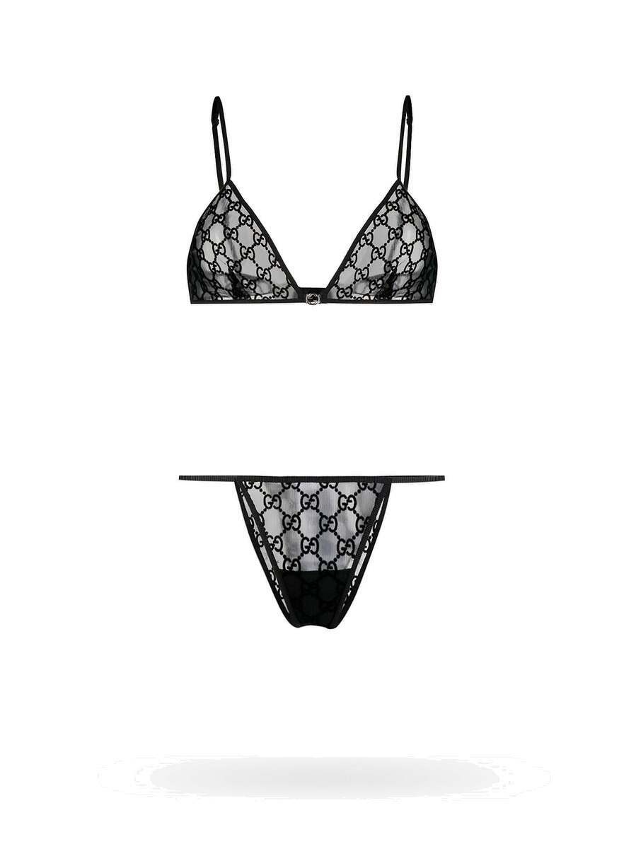 Gucci GG Monogram Lingerie Set in Black