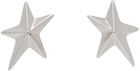 Mugler Silver Mini Star Earrings