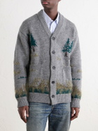 Junya Watanabe - Intarsia-Knit Wool-Blend Cardigan - Gray