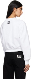 Dolce & Gabbana White Cropped Sweatshirt