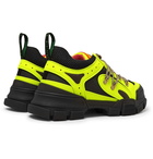 Gucci - Flashtrek Reflective Rubber, Leather and Mesh Sneakers - Yellow