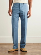 Paul Smith - Straight-Leg Cotton-Blend Twill Trousers - Blue