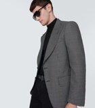 Tom Ford Houndstooth wool, mohair and silk blazer