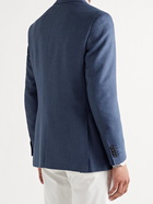 CANALI - Kei Slim-Fit Unstructured Cotton-Blend Blazer - Blue