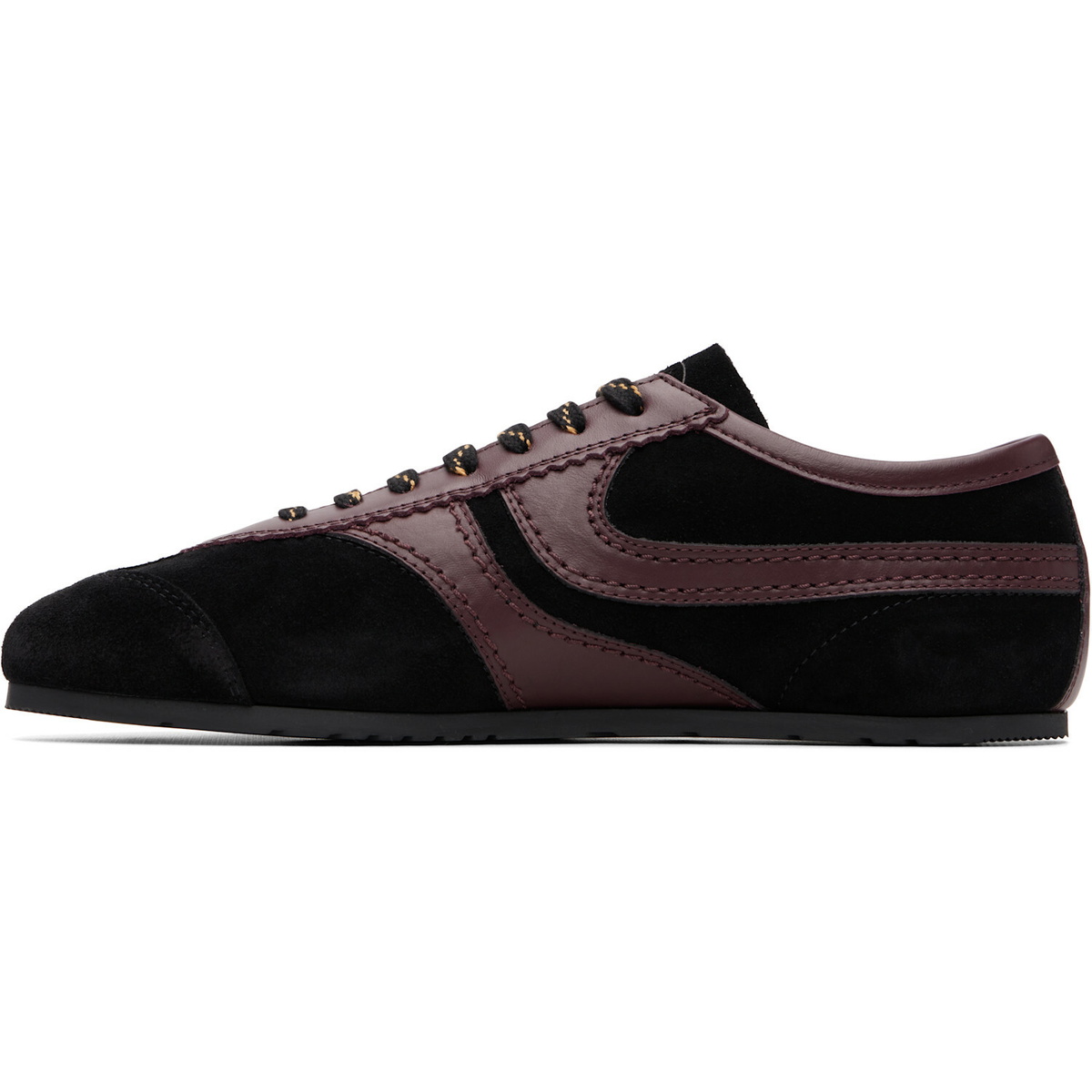 Dries Van Noten Black & Purple Suede Sneakers