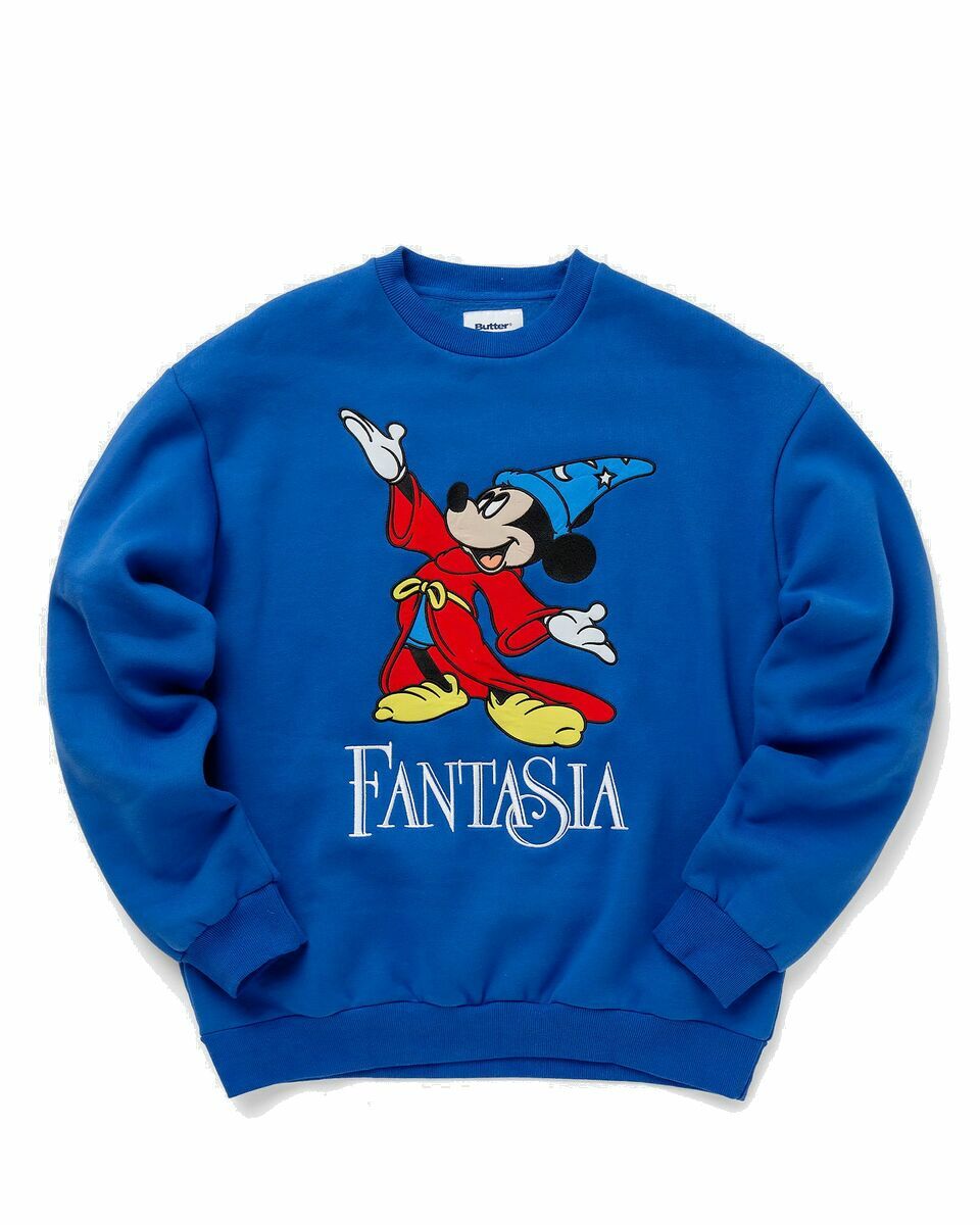 Photo: Butter Goods X Disney Fantasia Crewneck Sweatshirt Blue - Mens - Sweatshirts