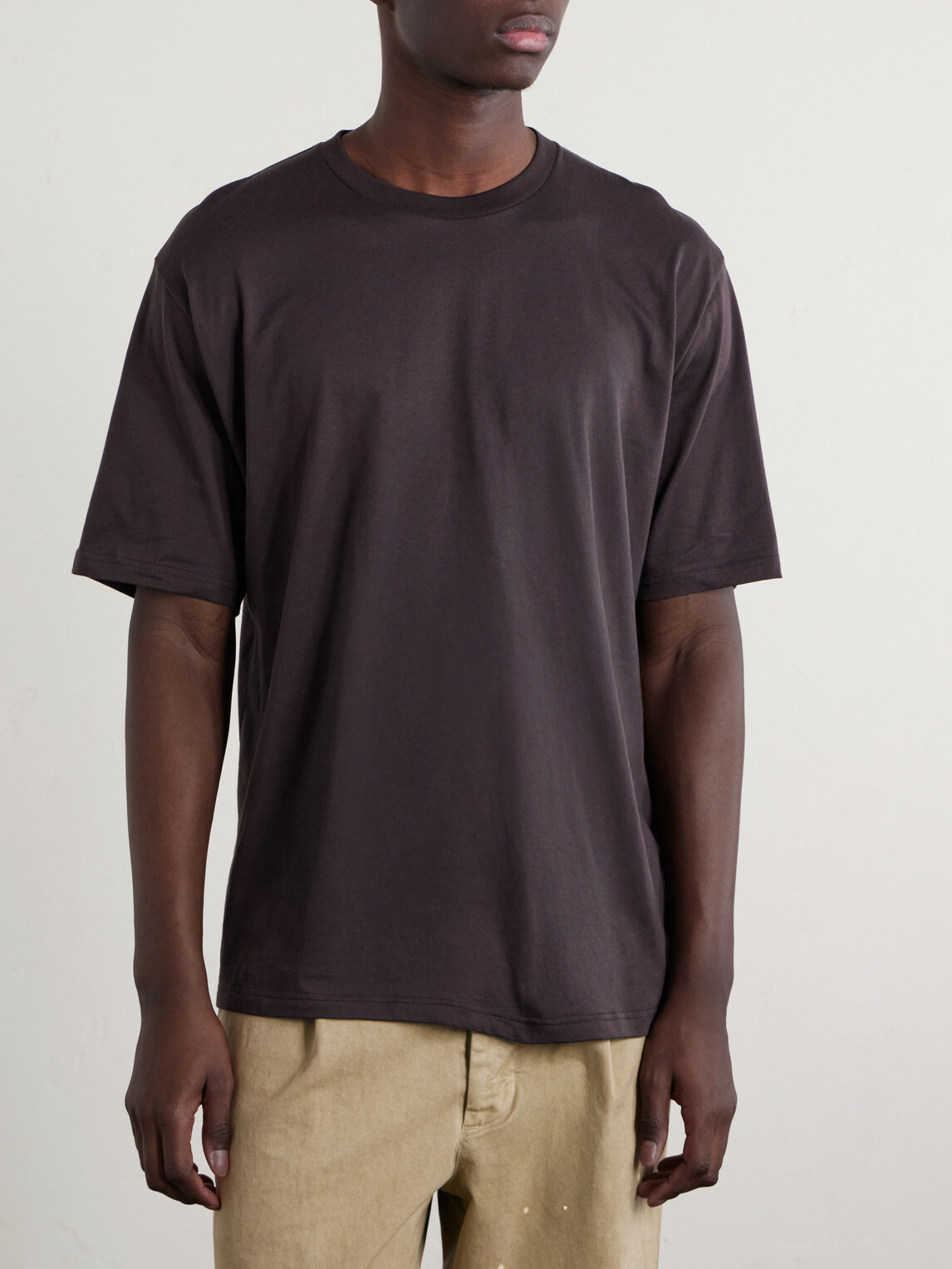ssstein - Suvin Cotton-Jersey T-Shirt - Brown