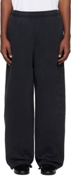 VETEMENTS Black Embroidered Biker Cross Stripe Sweatpants