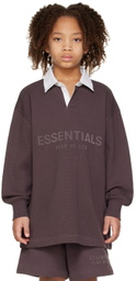 Essentials Kids Purple Button Polo
