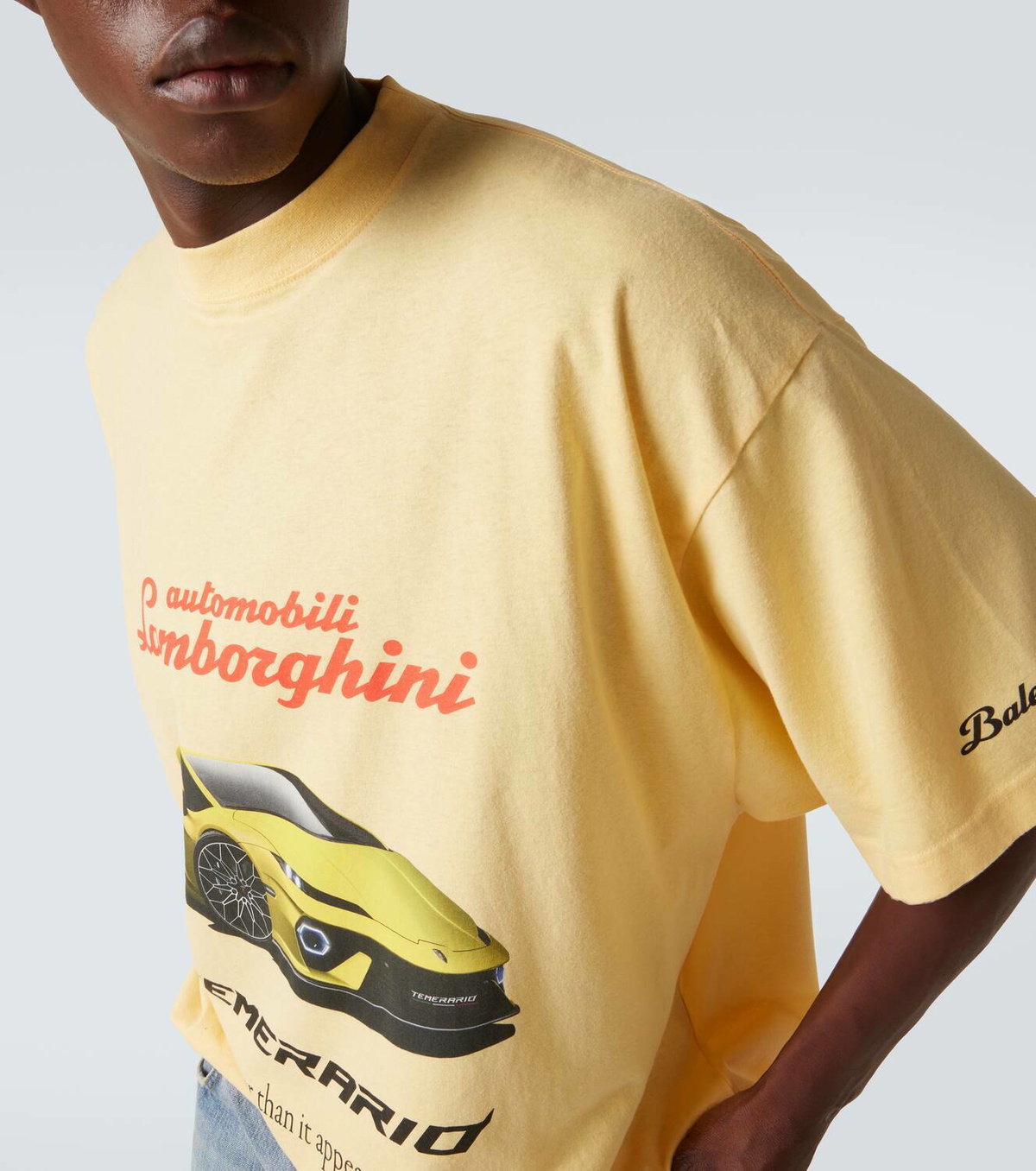 人気【BALENCIAGA】Automobili Lamborghini Tシャツ Men's Balenciaga I Automobili Lamborghini Oversized T-shirt