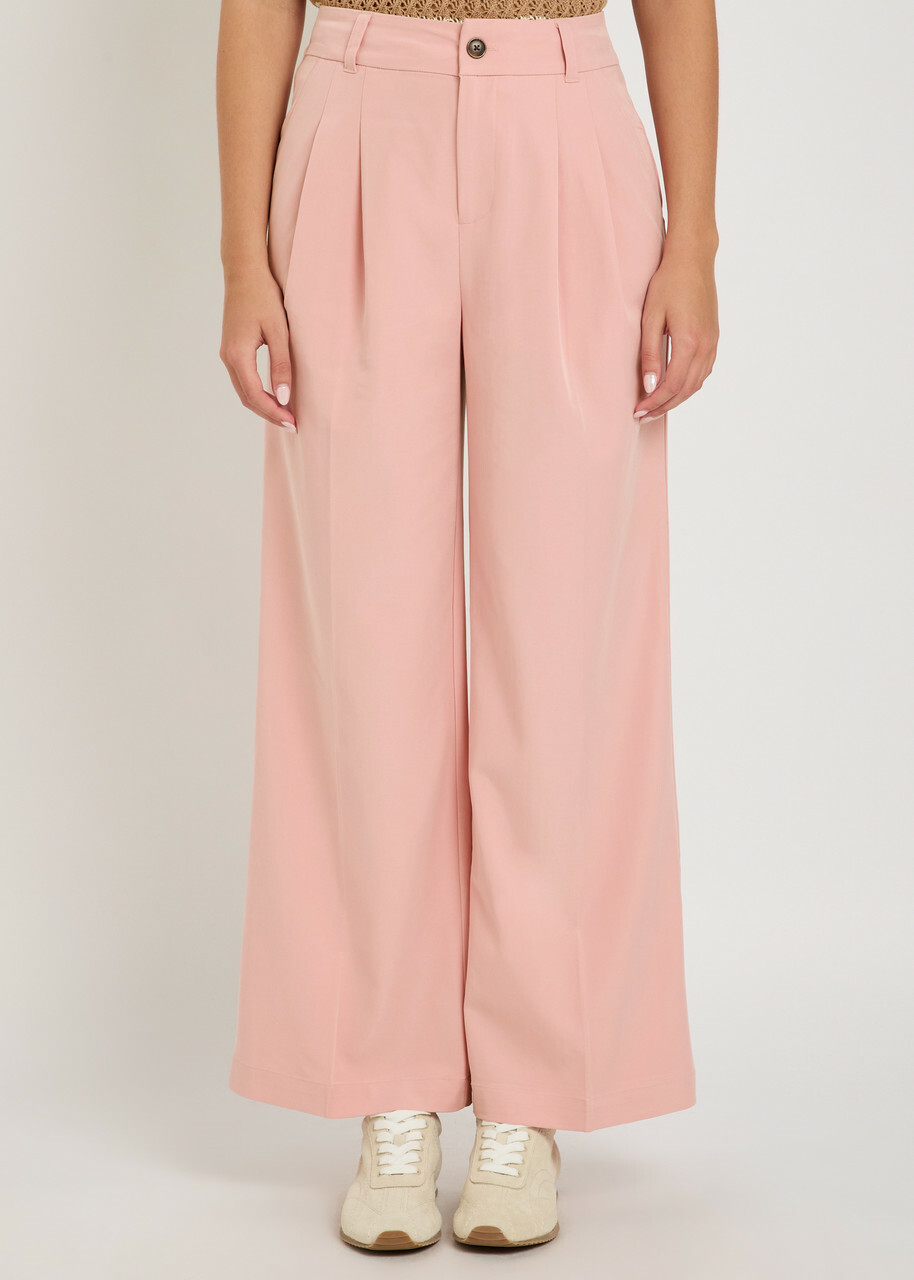 Varley Jayla 29.5 Wide-leg Stretch-woven Trousers Pink
