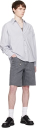 COOR Blue Micro Ombre Check Shirt