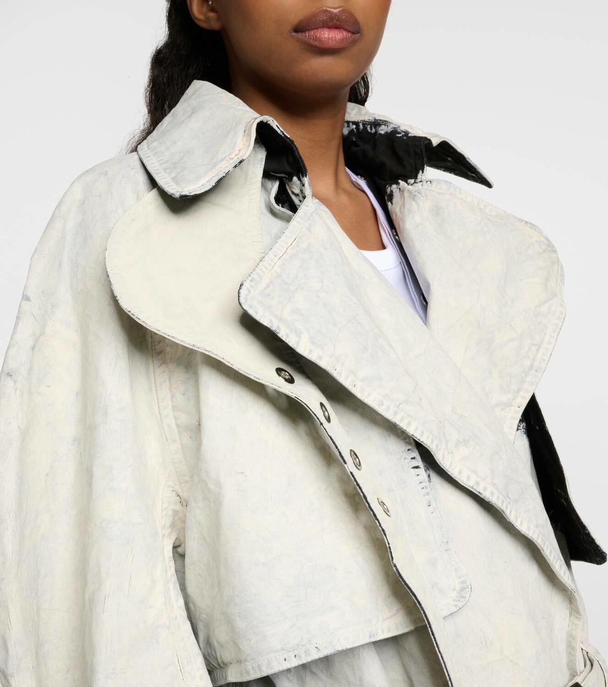 The Attico Coated denim trench coat The Attico