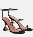 Amina Muaddi - Gilda crystal-embellished suede sandals