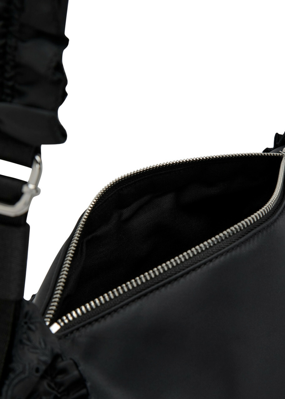 Simone Rocha Pillowcase Ruffled Nylon Shoulder bag - Black - One Size