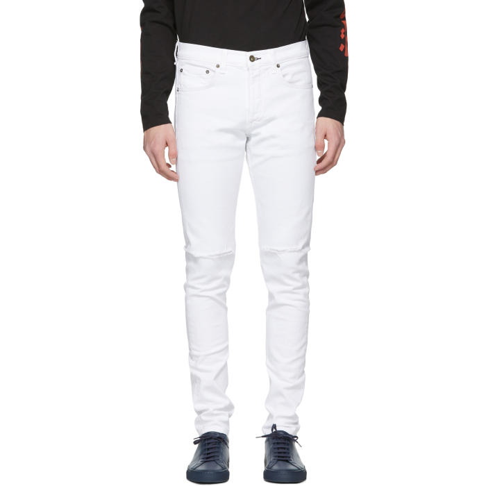 Photo: Rag and Bone White Distressed Fit 1 Jeans 